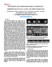 ELECTROPLATING PROCESSES FOR IC SUBSTRATES - EMBEDDED TRACE PLATE VIA FILL AND THROUGH HOLE FILL