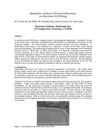 QUANTITATIVE ANALYSIS OF CORROSION RESISTANCE FOR ELECTROLESS Ni-P PLATING